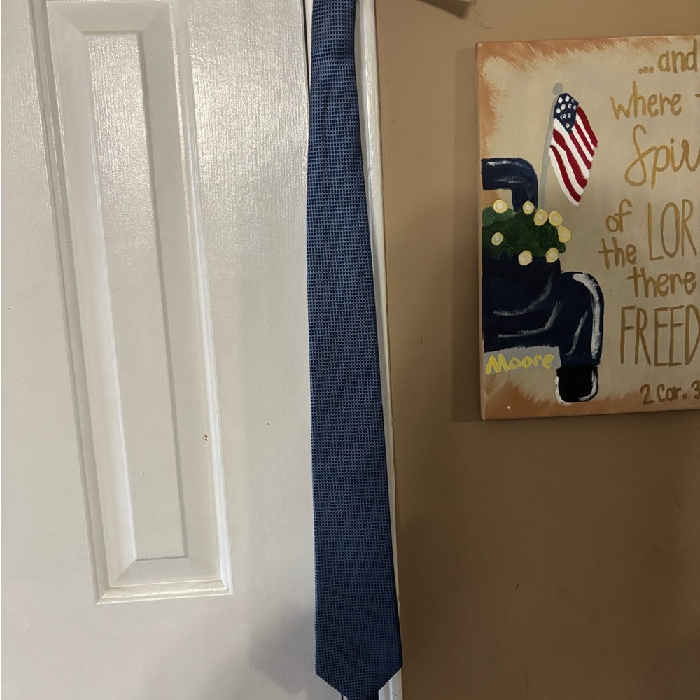 Blue Textured Necktie